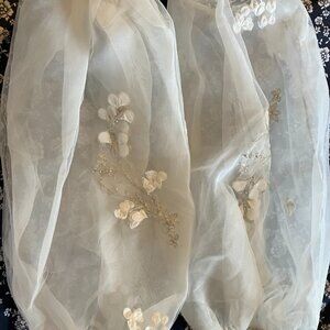 NWT Vera Wang David's Bridal Ivory/Champagne Wedding Sleeves OW351512